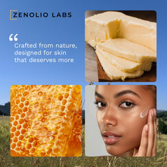 Zenolio Labs body cream on dry area provides lasting moisture.