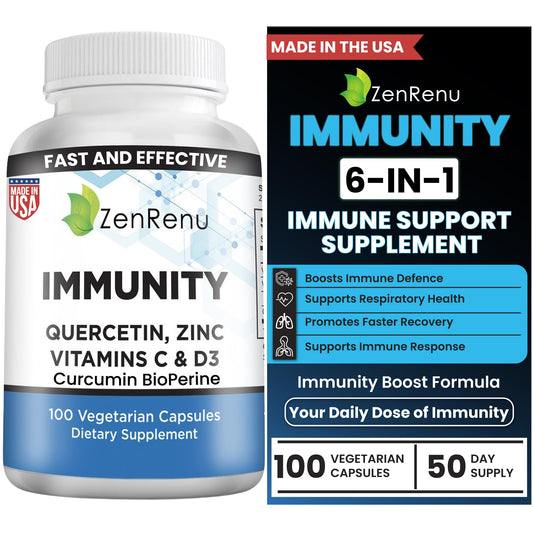 Front view of Zenrenu Immunity Quercetin 700 mg bottle