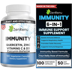 Front view of Zenrenu Immunity Quercetin 700 mg bottle