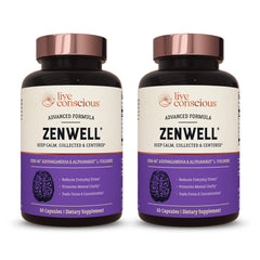 Hero image for ZenWell Live Conscious KSM-66 Ashwagandha with L-Theanine & AlphaWave (60 capsules, 2-pack)