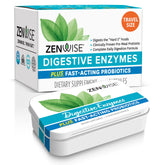 Zenwise digestive enzymes with bromelain for gut health, 15-count tin