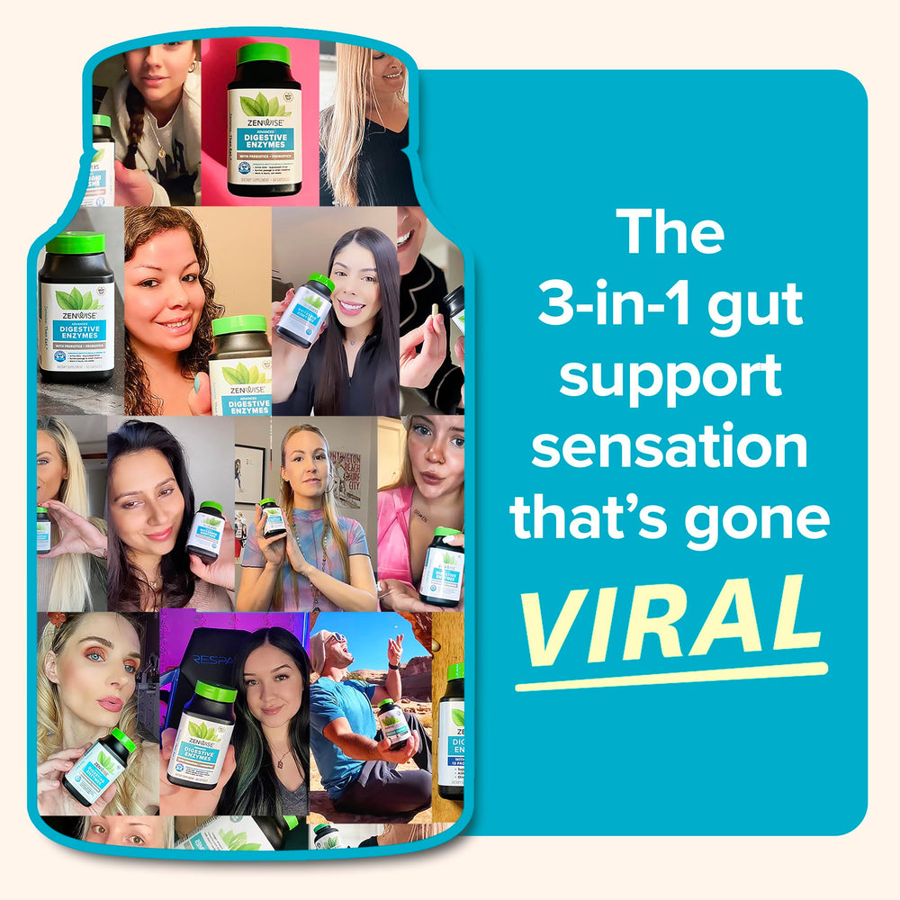 Gas and bloating relief with digestive enzymes