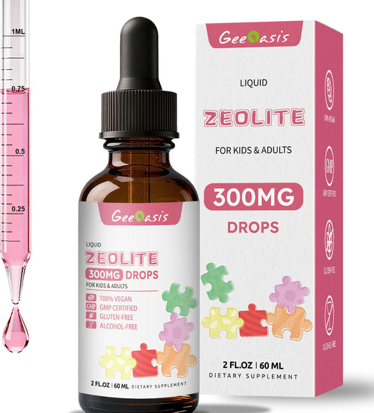 Zeolite Detox bottle with 2 oz liquid supplement