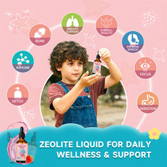 Strawberry-flavored Zeolite Drops flavor label