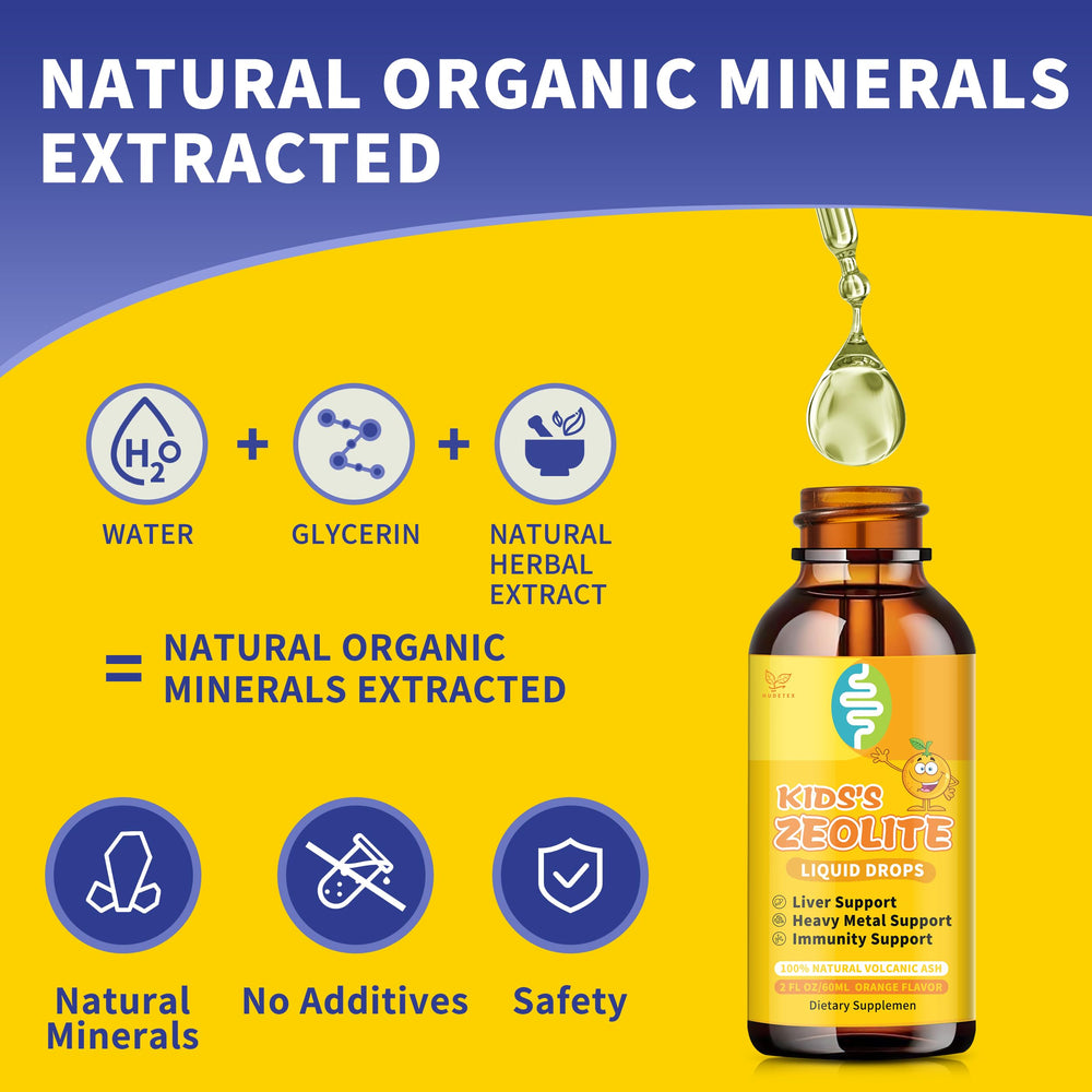 Dropper with Zeolite Drops for Kids orange flavor