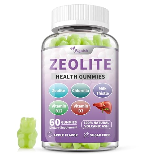 Zeolite Gummies for Adults Apple flavor bottle - 60 count (hero image)