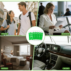 Portable 5.5 x 2.4 inch packets fit bags easily