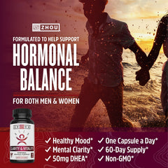 Illustration of hormonal balance and healthy aging