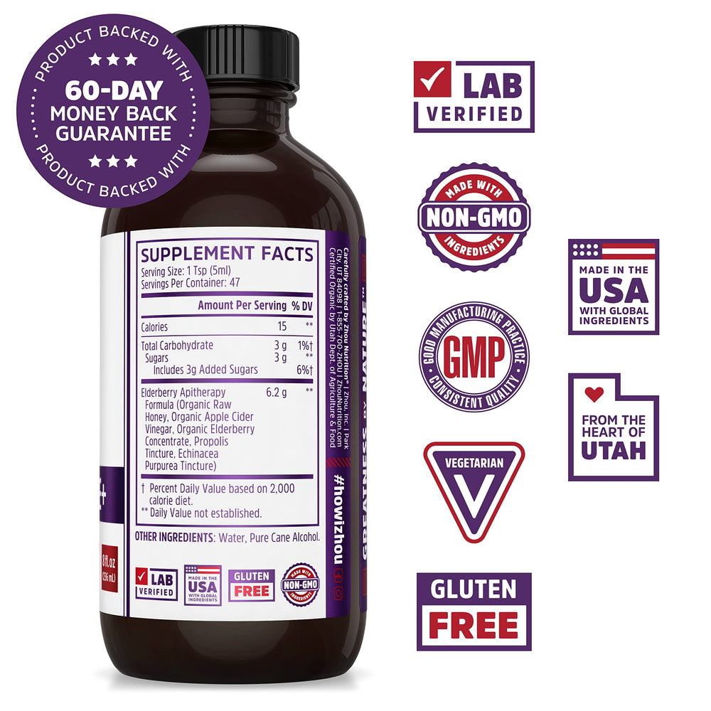 Apple cider vinegar and echinacea tincture components