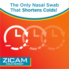 Zicam nasal congestion relief highlights fast, non-drowsy relief for congested passages.