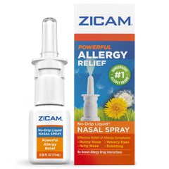 Zicam No Drip nasal spray bottle offers convenient allergy relief without dripping.