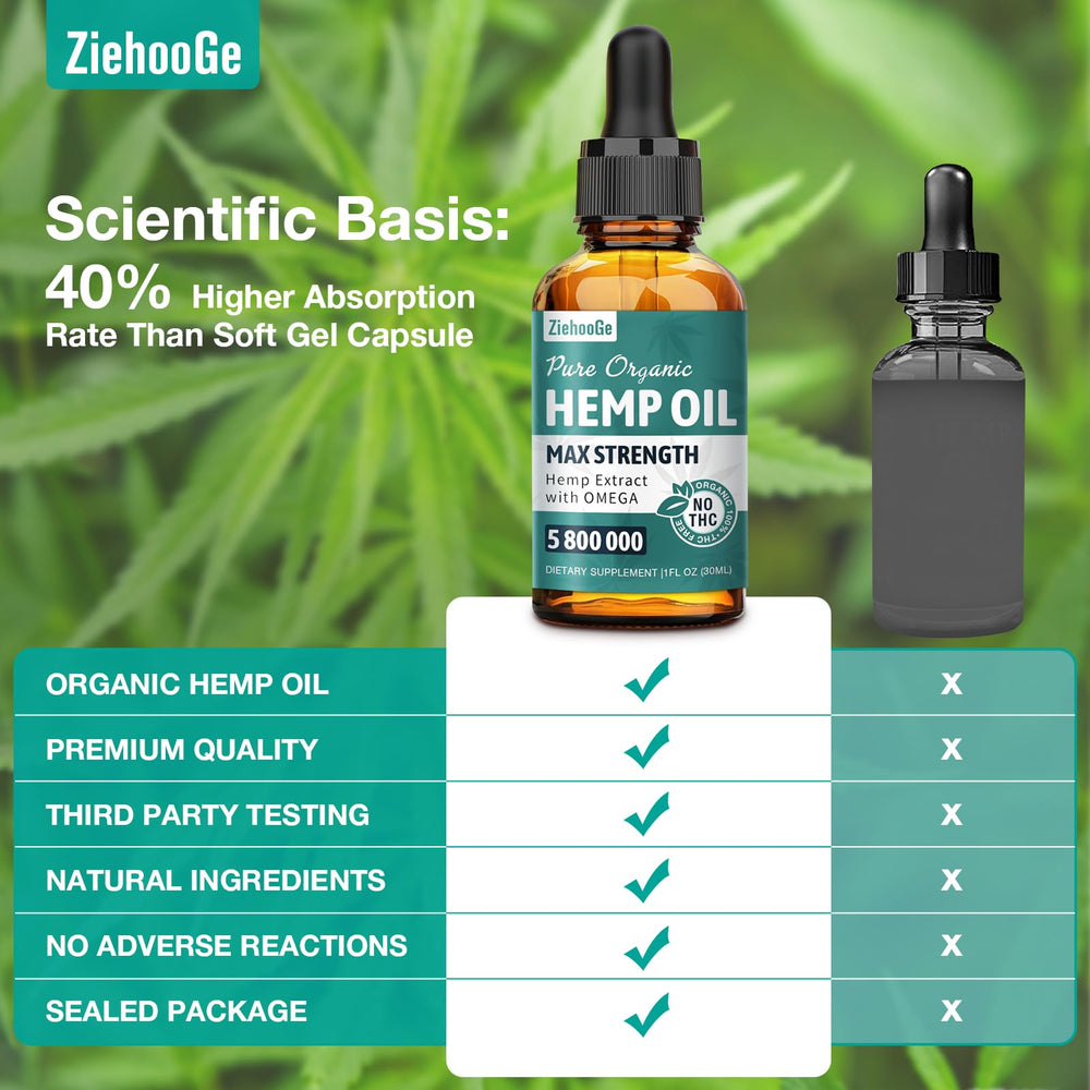 Smooth all-natural taste of ZiehooGe Hemp Oil