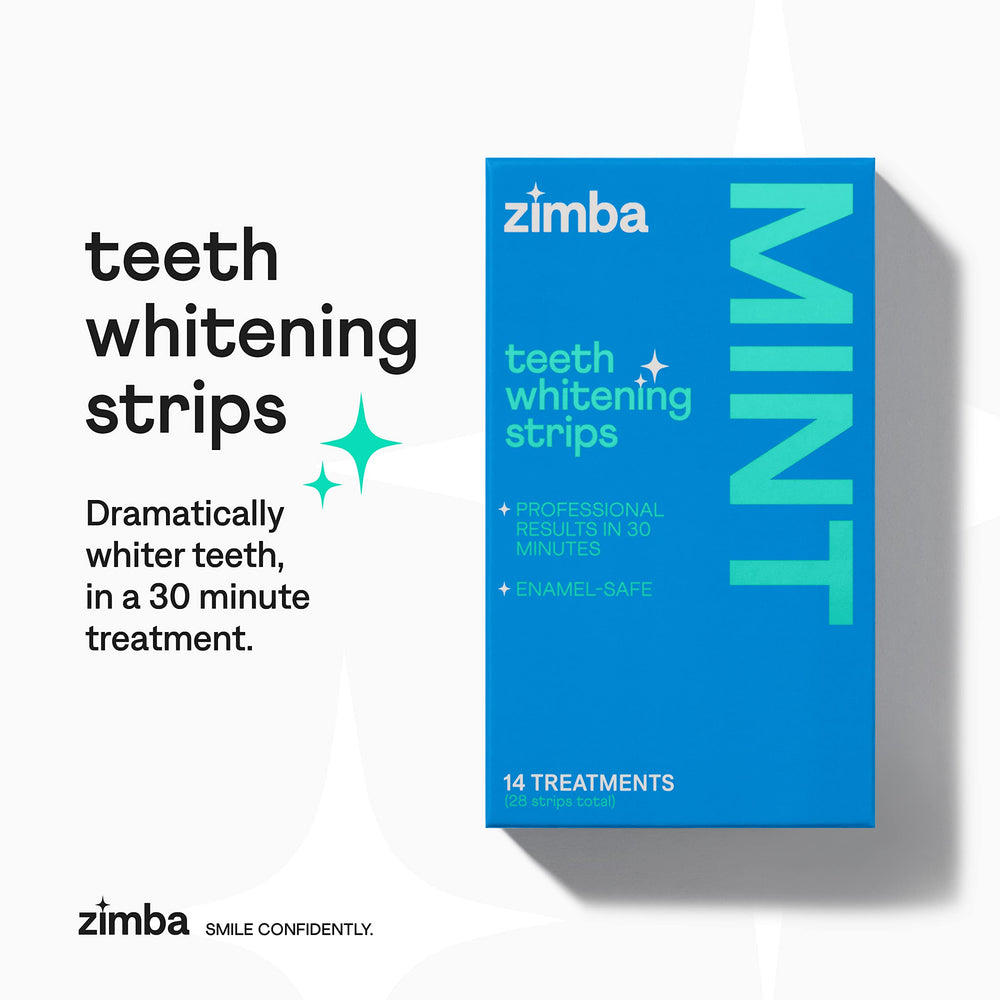 Non-slip adhesion design of Zimba whitening strips