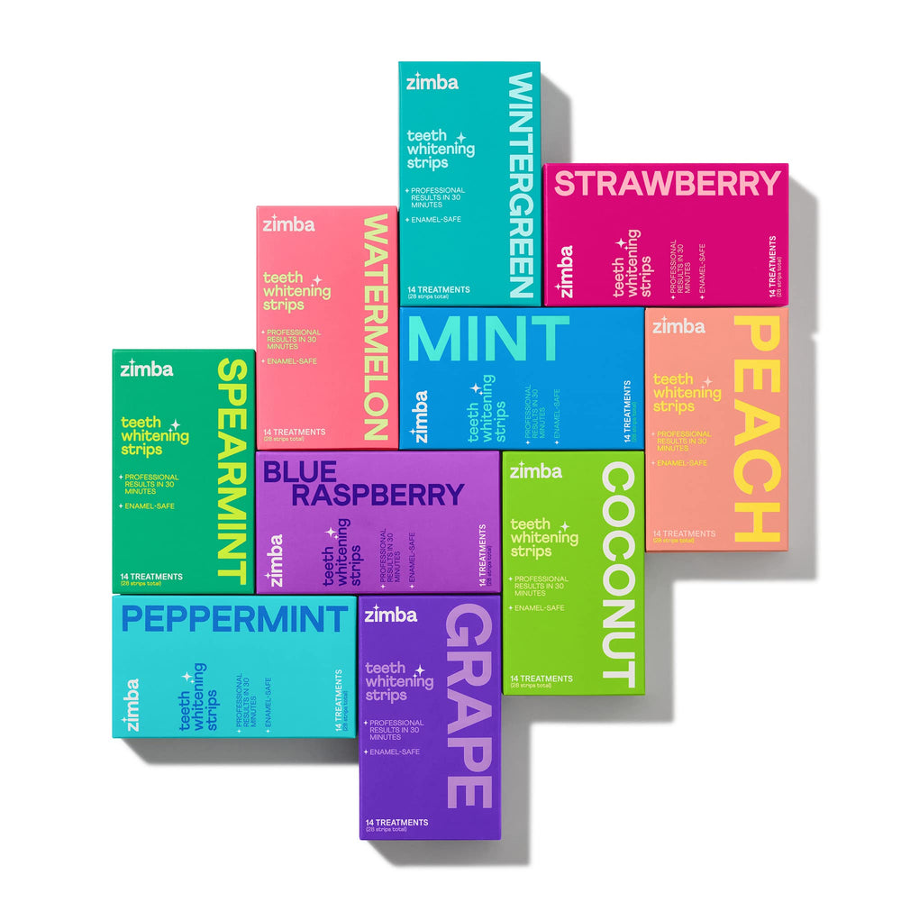 Applying Zimba whitening strips at home