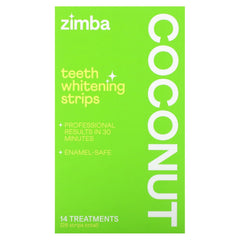 Zimba whitening strips in use for stain removal