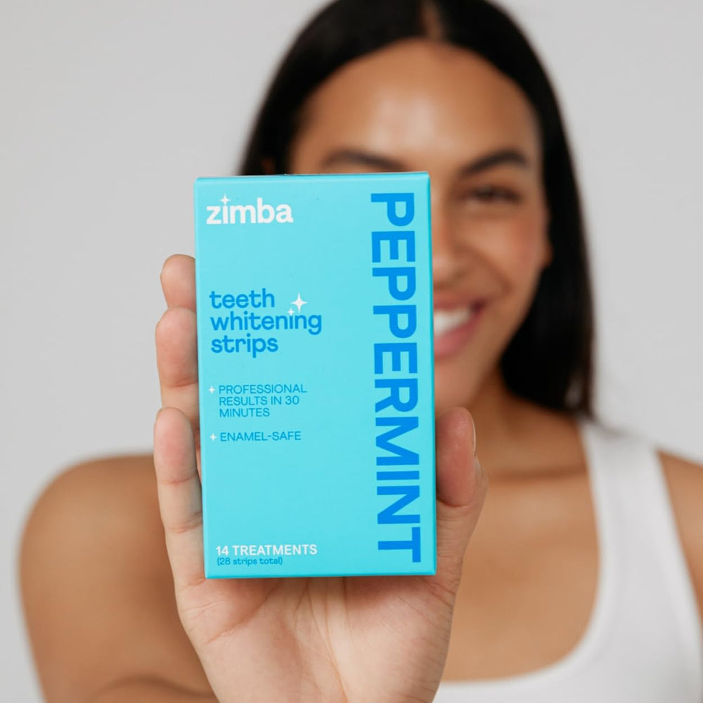 Vegan, enamel-safe ingredients for Zimba whitening strips