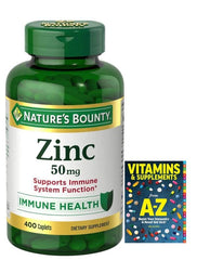 Zinc 50mg caplets bottle pack of 4 bottles total