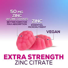 Ingredients list for Zinc 50mg Gummies