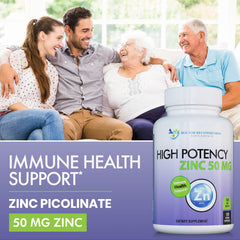 Doctor Recommended Zinc Picolinate 50mg bottle label