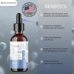 Family-friendly zinc drops taste great with water or juice