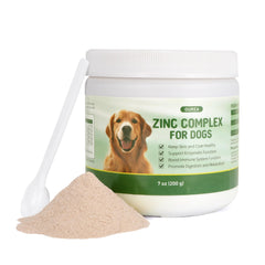 Zinc for Dogs powder with chicken liver flavor in scoop