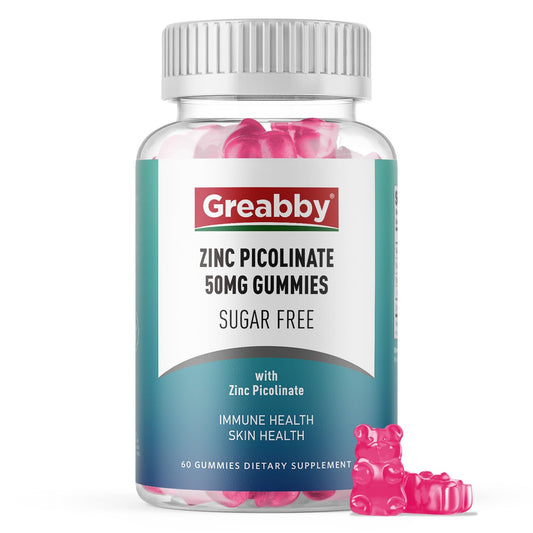 Bottle of Zinc Gummies Picolinate 50mg with 60 gummies