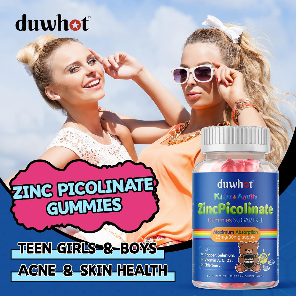 Zinc picolinate gummies with elderberry for kids and teens