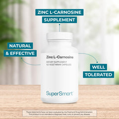 Molecular composition: Zinc L Carnosine with 17 mg zinc and 58 mg carnosine