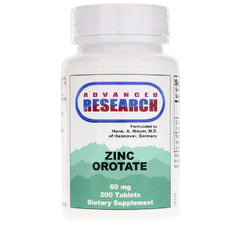 Zinc Orotate 60 mg bottle 200 tabs Pack of 2 – front view