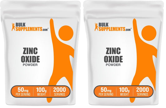 Zinc oxide powder bottle, 100 g, pack of 2