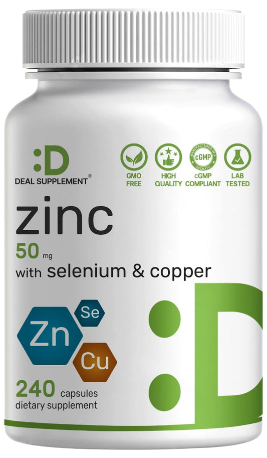 Bottle of Zinc Picolinate 50mg with Selenium and Copper