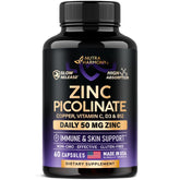 Bottle of Zinc Picolinate 50mg slow-release capsules