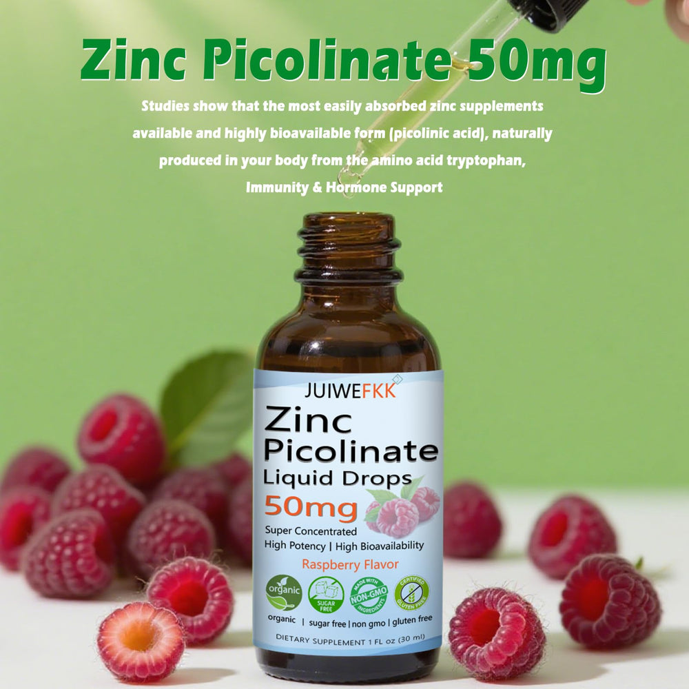 Label showing 50mg elemental zinc per serving