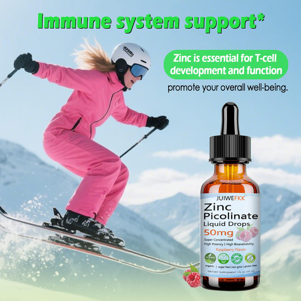 Vegan, non-GMO, gluten-free seal on zinc drops bottle