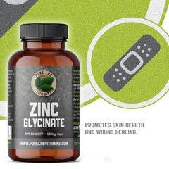 Zinc Glycinate 23 mg 60 vegan caps supporting healthy skin and nails