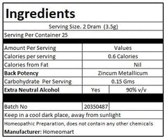 Sterile packaging of Zincum Metallicum homeopathy pills