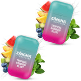 Front view of Z!NGHA caffeinated aromatherapy nasal inhaler stick Tropical Rainbow Blast