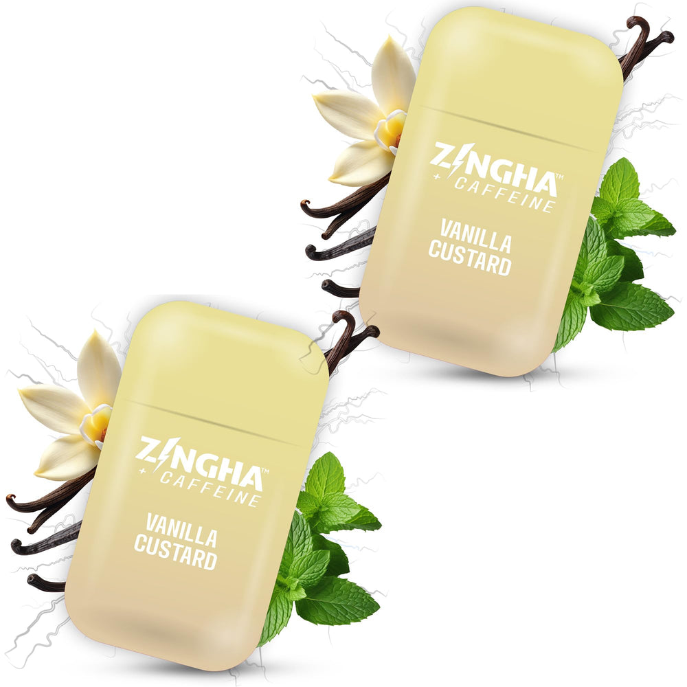 Z!NGHA caffeinated aromatherapy nasal inhaler stick front view – Vanilla Custard