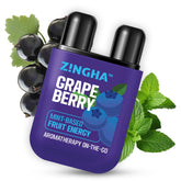 Z!NGHA dual nasal inhaler chambers shown for a balanced aroma on the go.