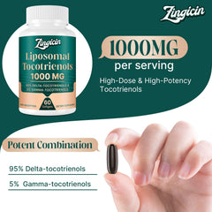 Zingicin liposomal tocotrienols softgels for higher bioavailability.