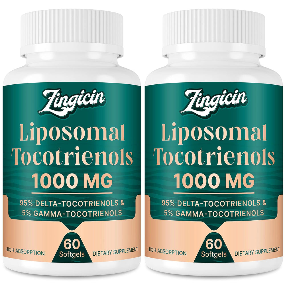 Zingicin Tocotrienols liposomal softgel bottle label