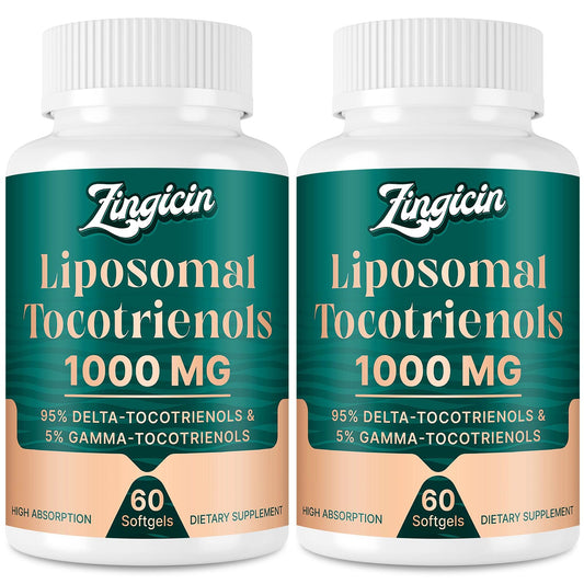 Zingicin Tocotrienols liposomal softgel bottle label