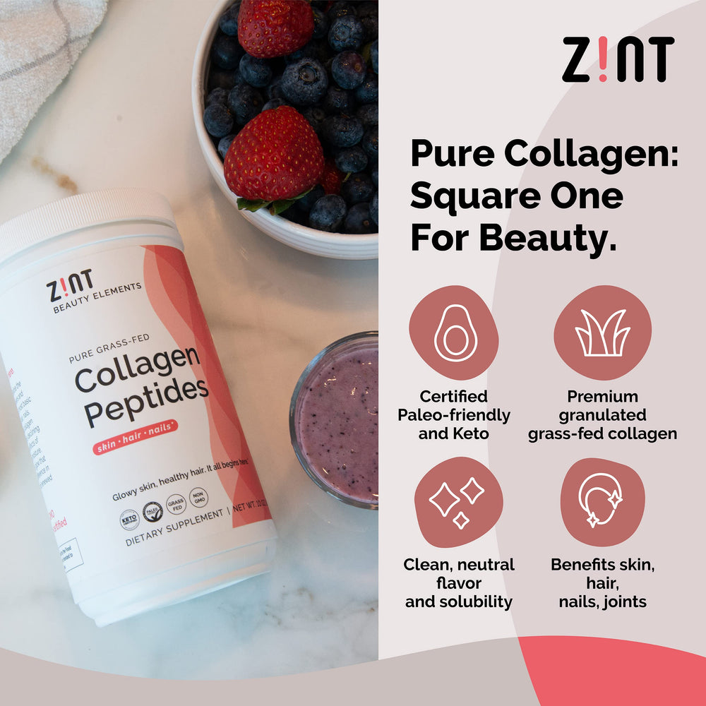 Zint Collagen Peptides XL in coffee shows neutral flavor for easy blending