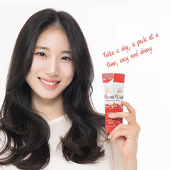 Ingredients showing pomegranate, fish collagen, and ginseng