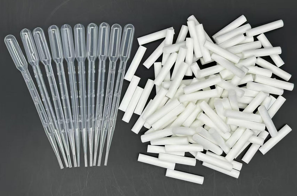 Inhaler replacement kit components with wicks