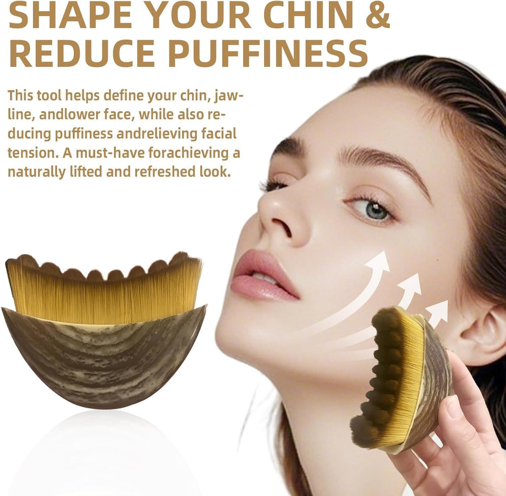 Zizmsh lymphatic contour brush may help reduce puffiness with gentle massage.