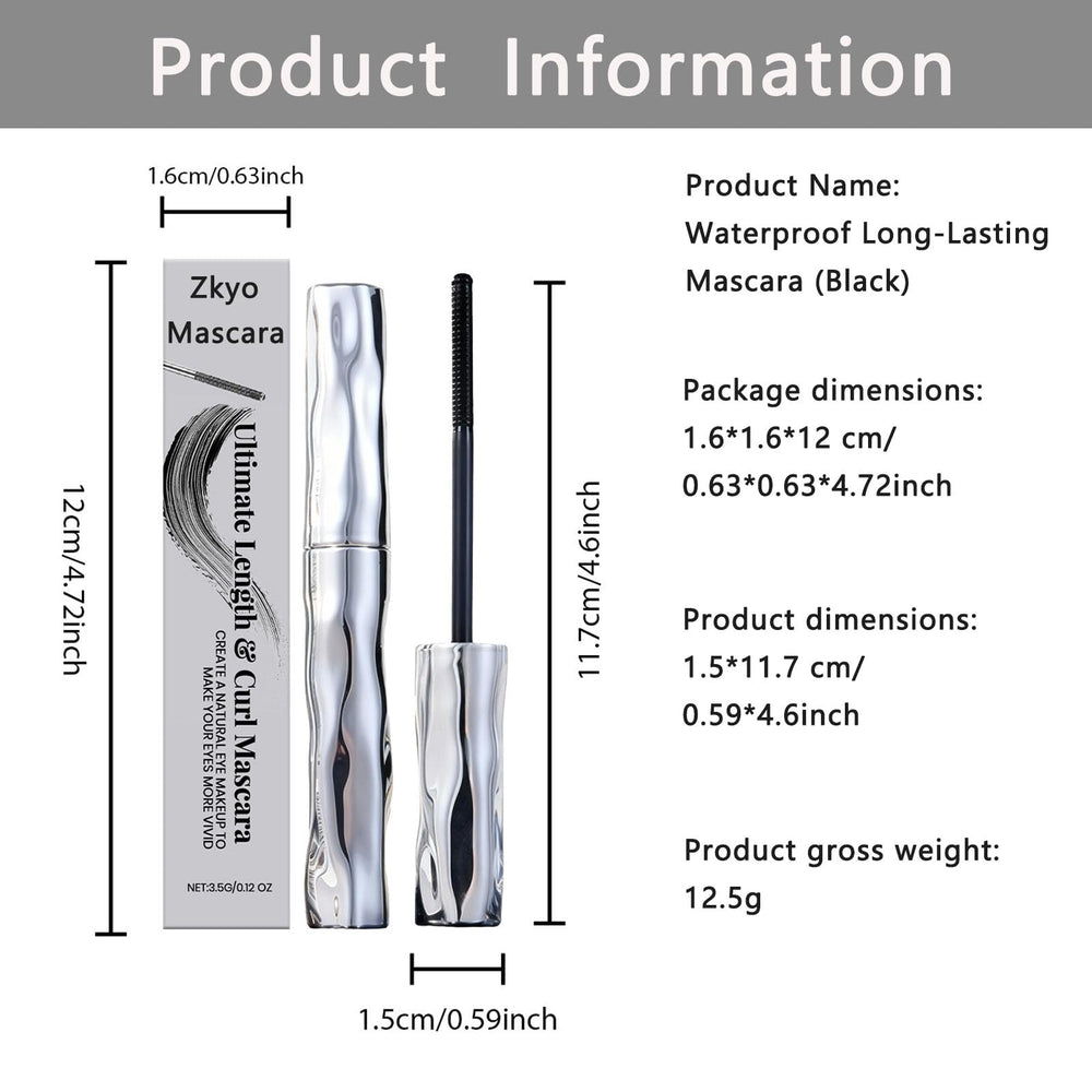 Zkyo Mascara enlarged expressive eyes with long, lifted lashes.