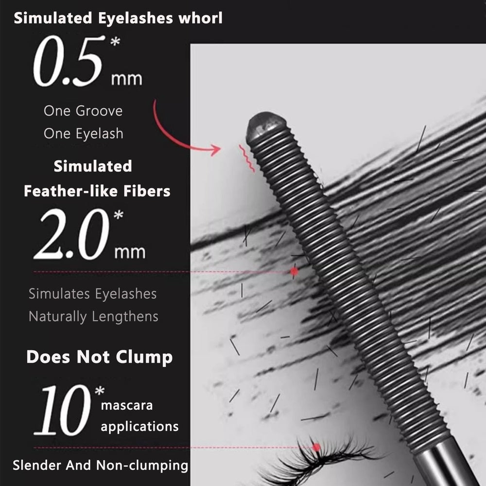 Zkyo Mascara metal brush curl delivers lift and smooth separation.