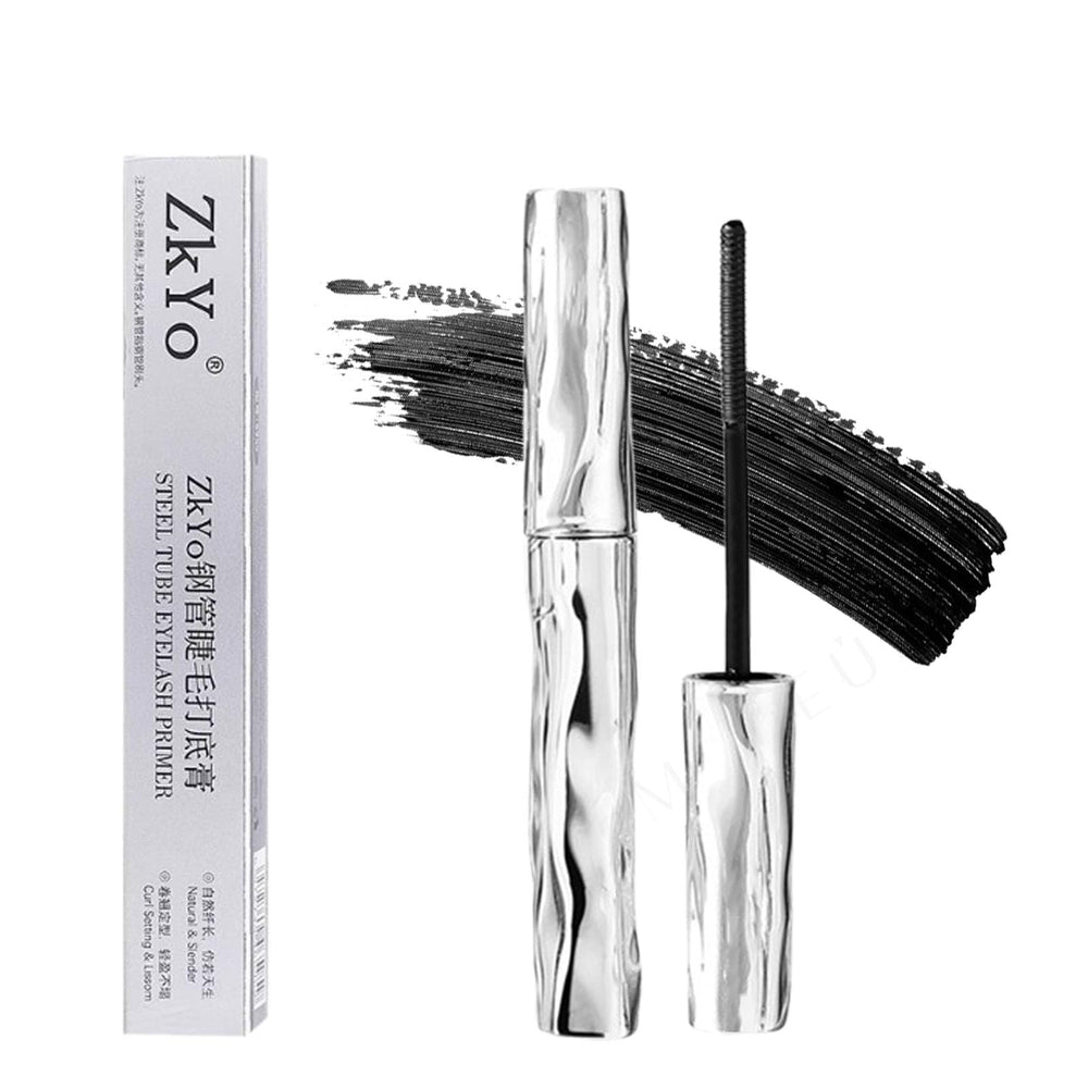 zkyo steel-tube eyelash primer being applied for a smooth lash base