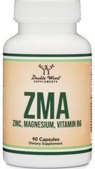 ZMA supplement bottle for men and women, 501mg per serving, 90 capsules